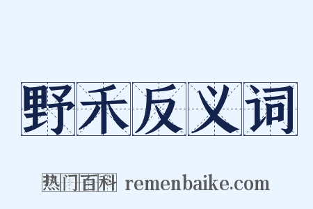 野禾反义词是什么意思的图片